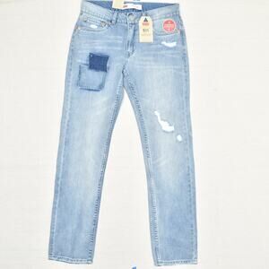 NEW Levi's Boy's 511 Slim Jeans Zip Solid Cotton Blend Blue Size 16R 28x28